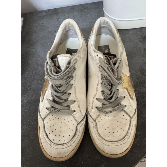Golden Goose Ballstar 'Milk Gold' Gold Star Size 37 7 - Picture 2 of 9